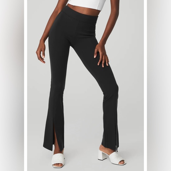 Alo Yoga Airbrush 7/8 High Waist Flutter Legging Black Size Small - Picture 2 of 7